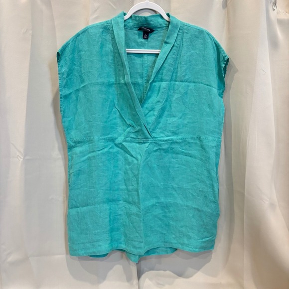 Lands' End Tops - Lands‎ End Linen Tunic Top Oversized Large Beachy Lagenlook Sustainable 19343x